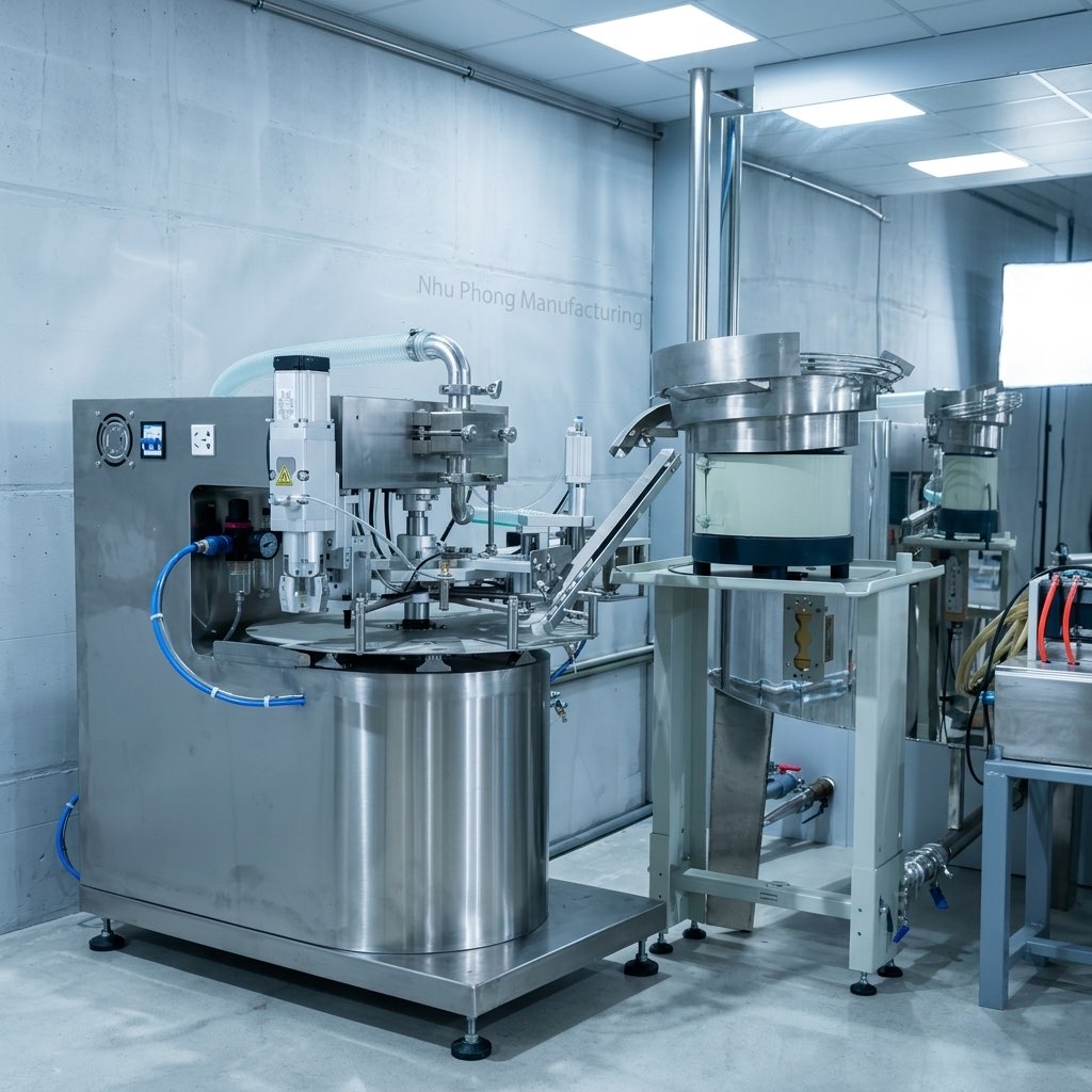 Dây chuyền gia công nước giặt chuẩn ISO tại KOMO Việt Nam