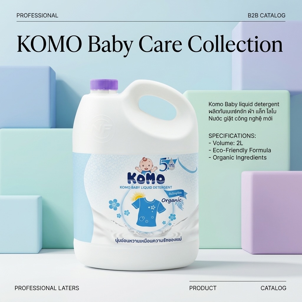 Sản phẩm nước giặt dịu nhẹ chuẩn Y tế cho bé gốc dầu dừa