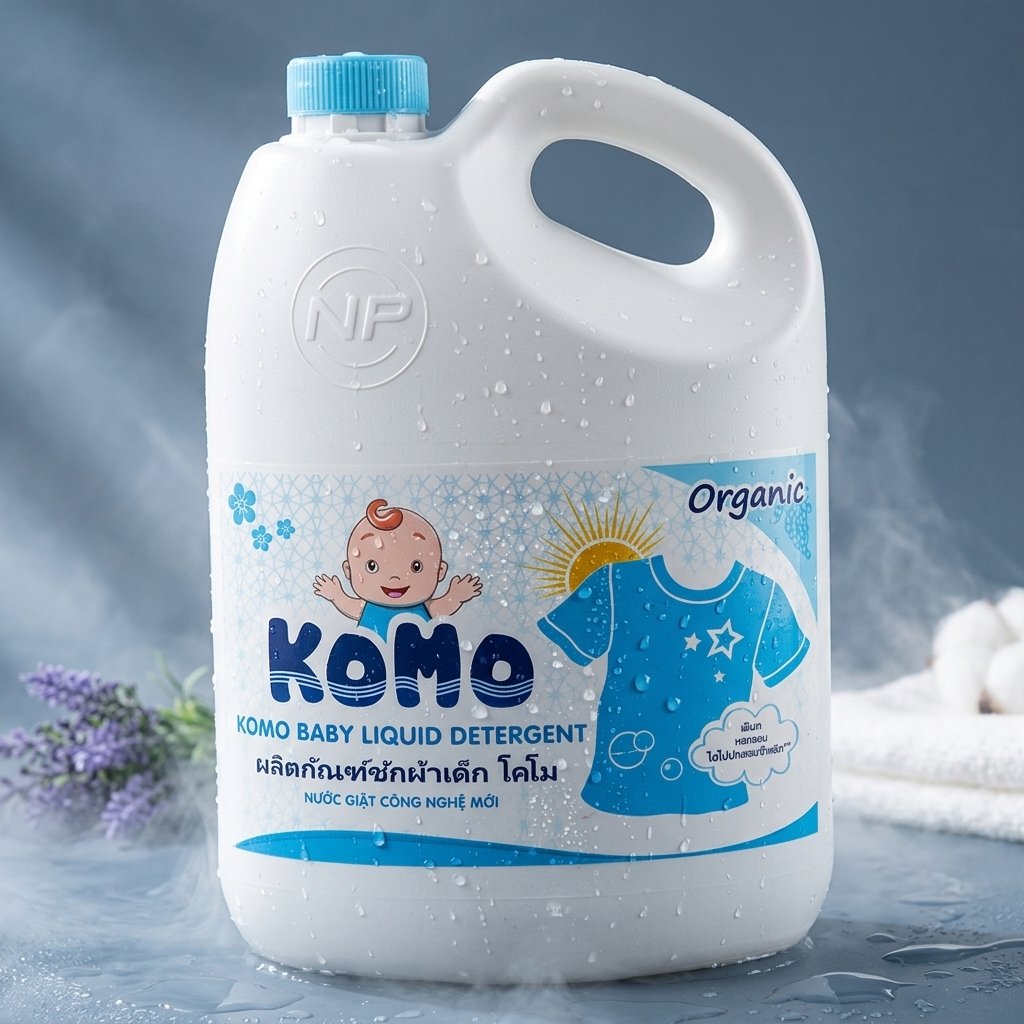 Sử dụng chất liệu Decal nhựa PVC kháng nước bệ phóng cho can nước giặt