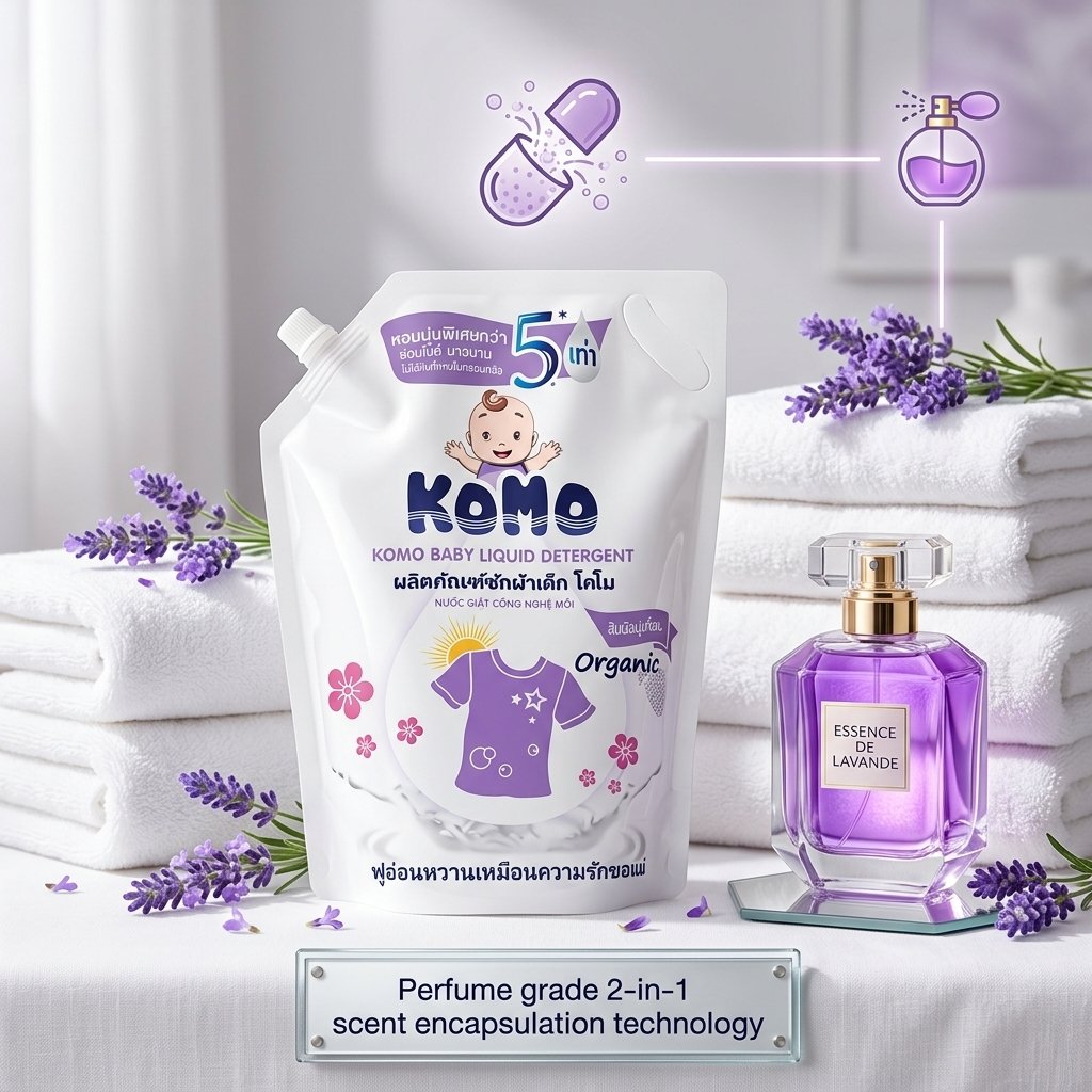 Mẫu can dung dịch nước giặt xả 2 trong 1 đậm đặc giải quyết bài toán chống phân lớp