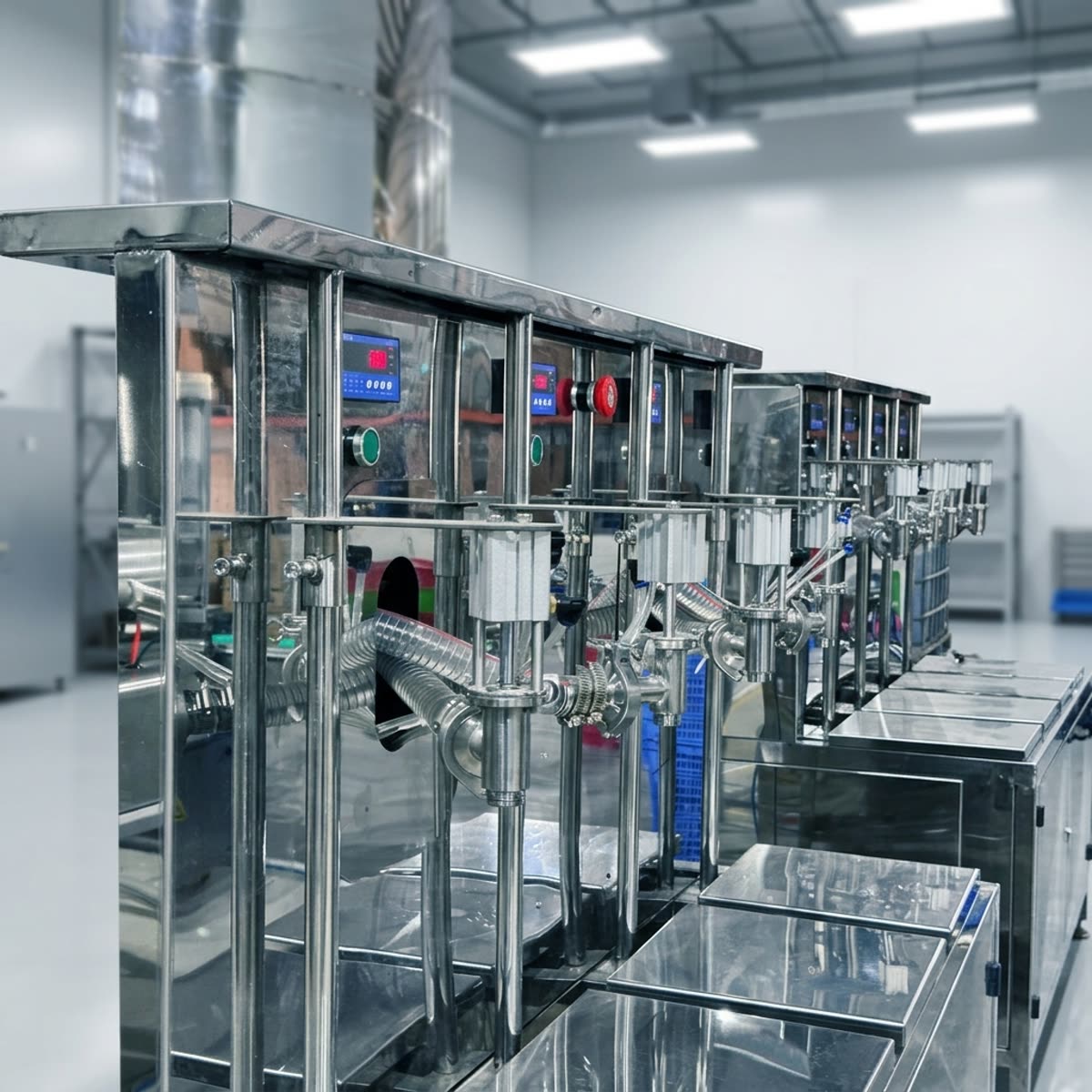 Dây chuyền máy móc hiện đại tại nhà máy gia công nước giặt OEM KOMO đạt chuẩn ISO ở Hà Nội